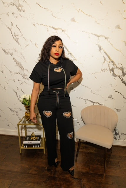 Black Heart Chic Set