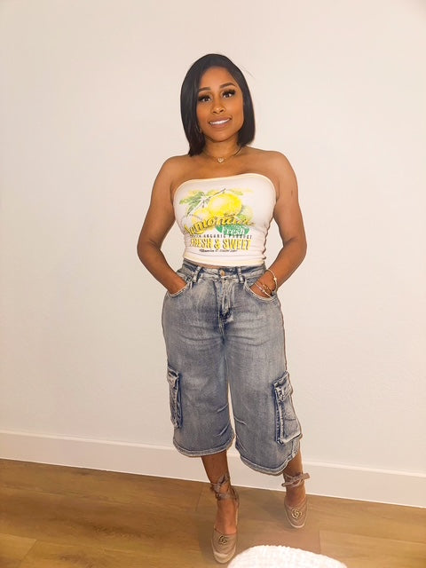 Lemon Crop Top