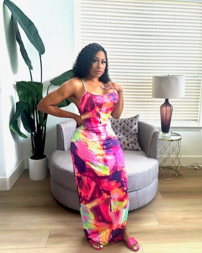Color Rush Maxi Dress