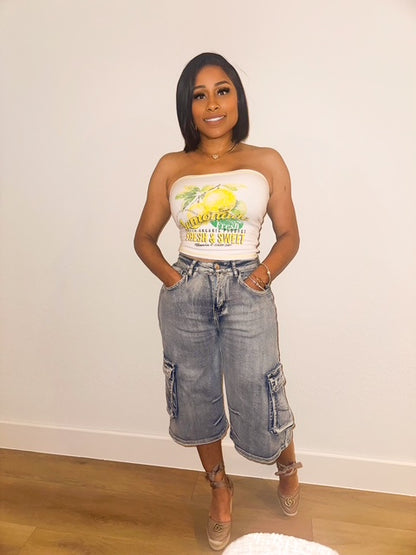Lemon Crop Top