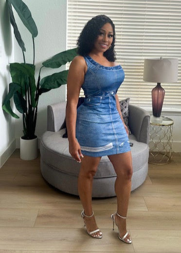 Denim Illusion Cami Dress