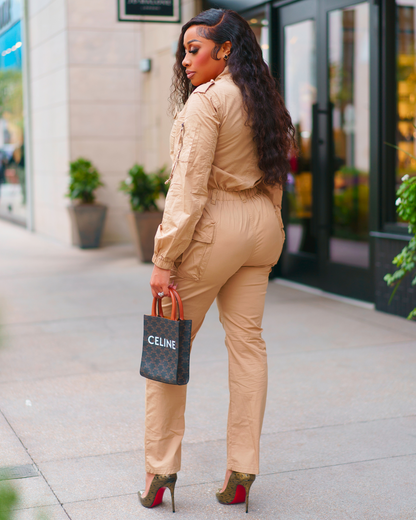 Kickin Khaki Jumpsuit